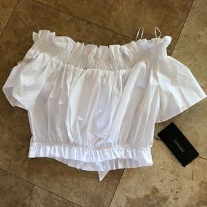 ZARA off the shoulder crop top